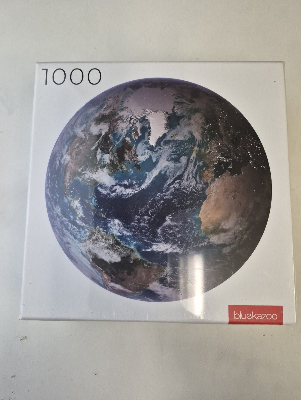 Blue Kazoo Earth 1000 Piece Puzzle Brand New Sealed Round Globe Space Photo